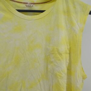 Champion x Todd Snyder Men's Medium‎ Shirt Sleeveless Yellow Made In USA Tie Dye